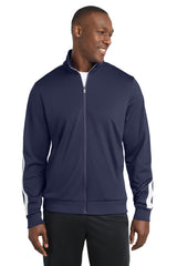 Sport-Tek  ®  Tricot Sleeve Stripe Track Jacket. JST94 - Sport-Tek JST94