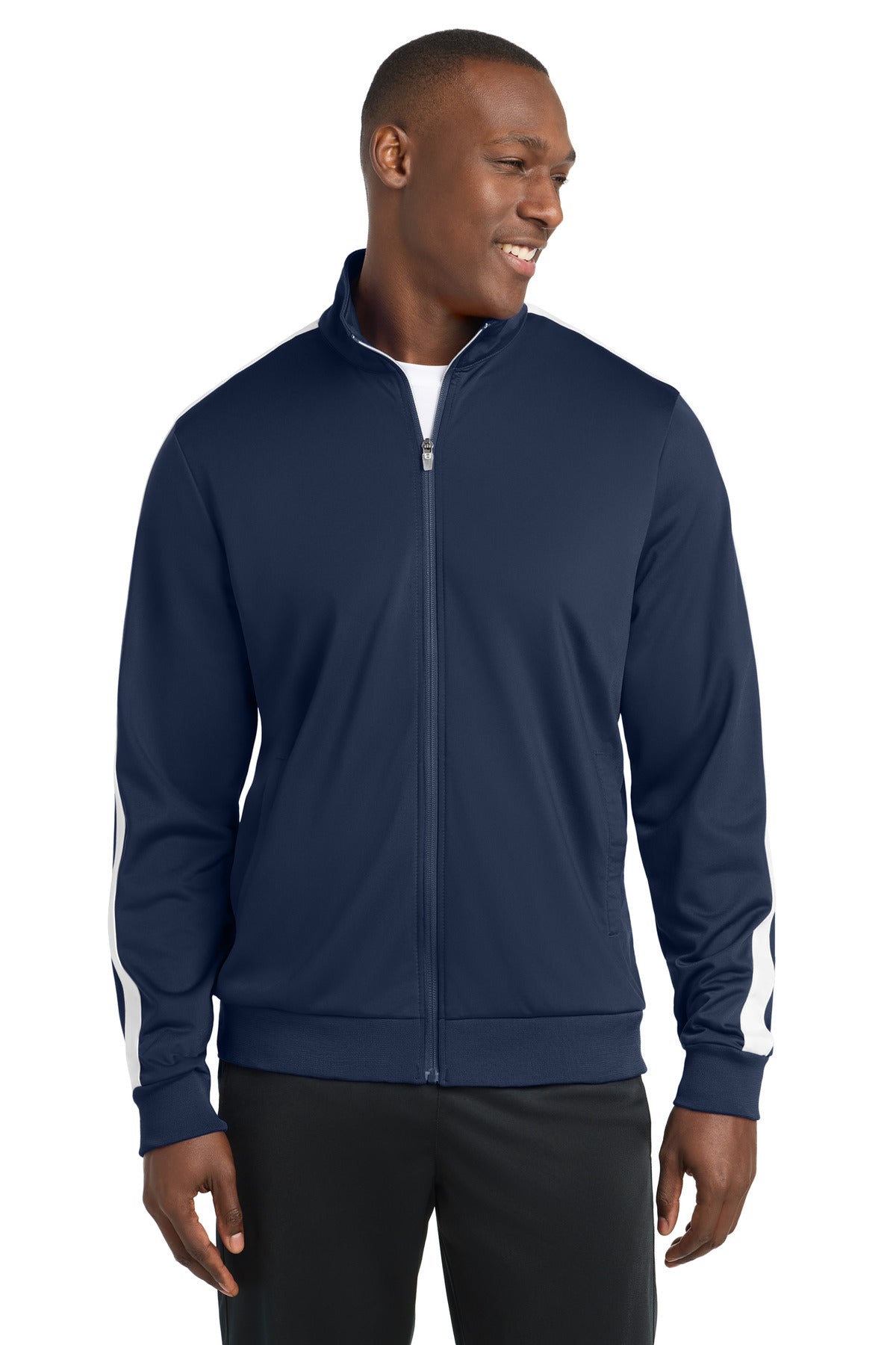 Sport-Tek JST94 Tricot Sleeve Stripe Track Jacket