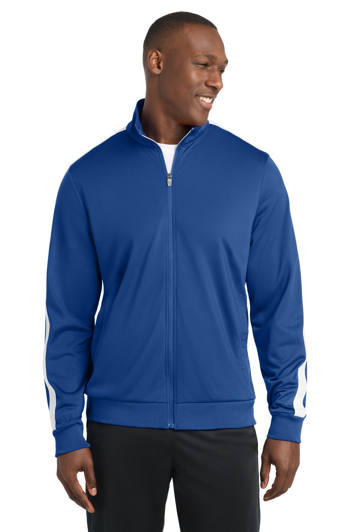 Sport-Tek JST94 Tricot Sleeve Stripe Track Jacket
