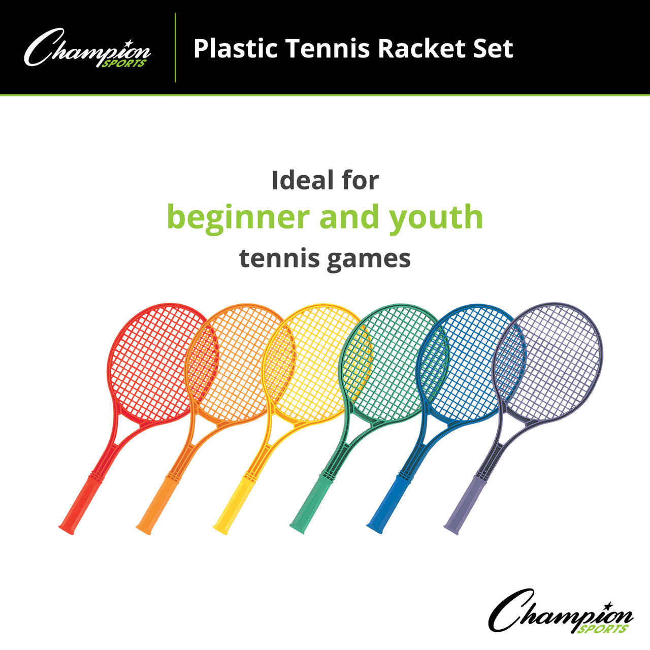 Champ Racket Set Champion Sports JTRSET Plastic Tennis Racket Set – Joe's USA