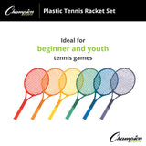 Champion Sports PLASTIC TENNIS RACKET SET