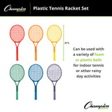 Champion Sports PLASTIC TENNIS RACKET SET
