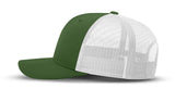 Joe's USA Original Trucker Hat JOE112 - Forest Green/White - Angle View 2