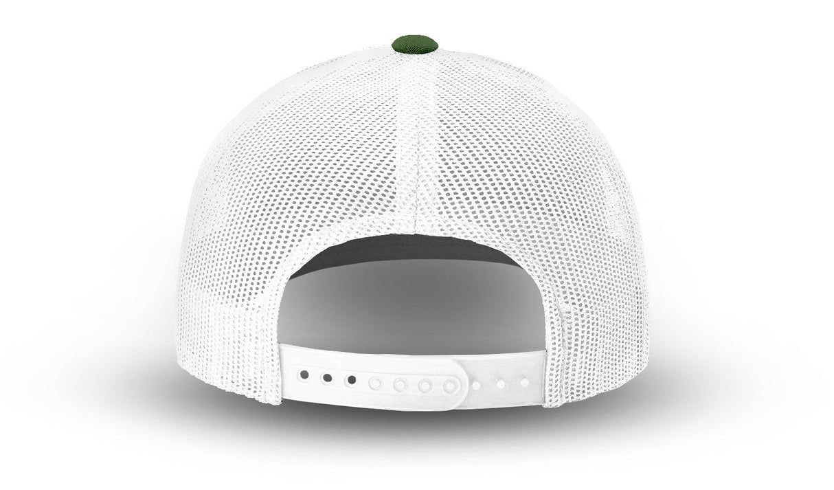 Joe's USA Original Trucker Hat JOE112 - Forest Green/White - Angle View 3