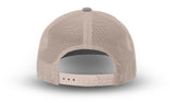 Joe's USA Original Trucker Hat JOE112 - Heather Gray/Amber/Stone - Angle View 3