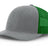 Joe's USA Original Trucker Hat JOE112 - Heather Gray/Kelly Green - Main View
