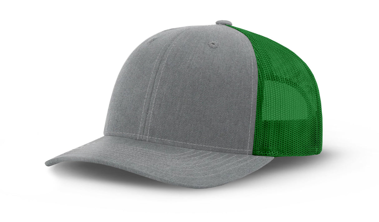 Joe's USA Original Trucker Hat JOE112 - Heather Gray/Kelly Green - Main View