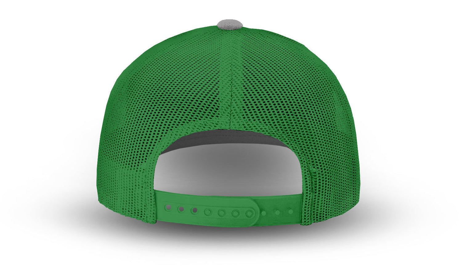 Joe's USA Original Trucker Hat JOE112 - Heather Gray/Kelly Green - Angle View 3