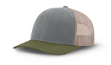 Joe's USA Original Trucker Hat JOE112 - Heather Gray/Loden/Stone - Main View