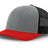 Joe's USA Original Trucker Hat JOE112 - Heather Gray/Red/Black - Main View