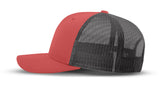 Joe's USA Original Trucker Hat JOE112 - Nantucket Red/Charcoal - Angle View 2