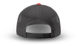 Joe's USA Original Trucker Hat JOE112 - Nantucket Red/Charcoal - Angle View 3