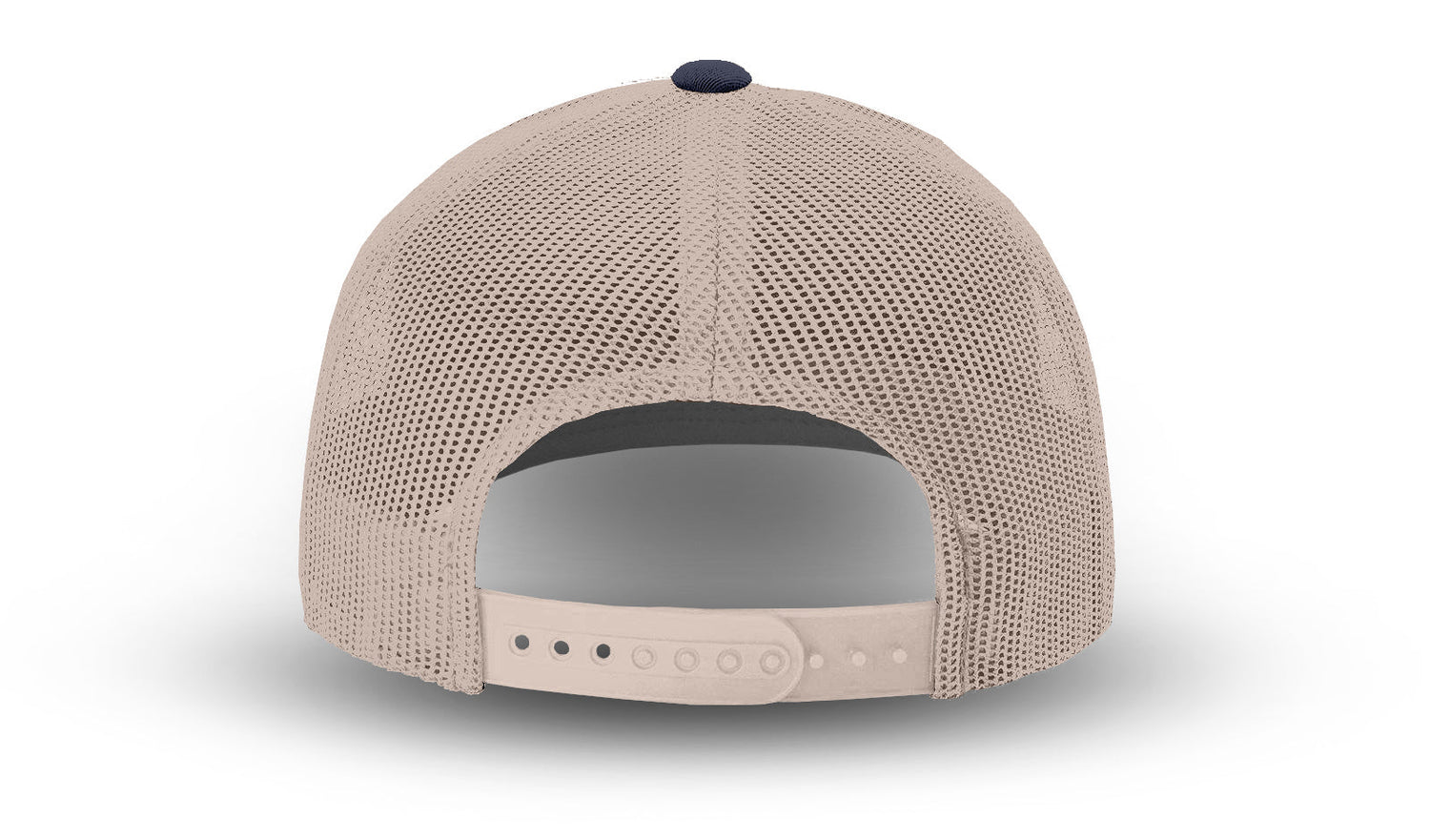 Joe's USA Original Trucker Hat JOE112 - Navy/Stone - Angle View 3