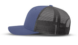 Joe's USA Original Trucker Hat JOE112 - Slate Blue/Charcoal - Angle View 2