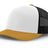 Joe's USA Original Trucker Hat JOE112 - White/Amber/Black - Main View