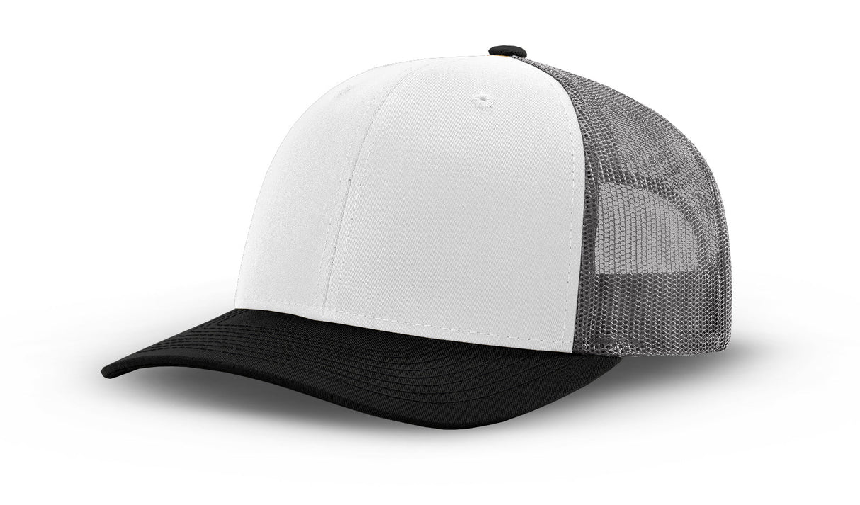Joe's USA Original Trucker Hat JOE112 - White/Black/Gray - Main View