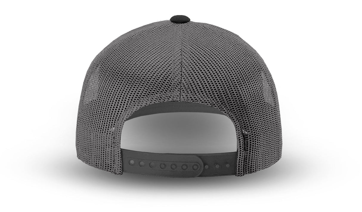 Joe's USA Original Trucker Hat JOE112 - White/Black/Gray - Angle View 3