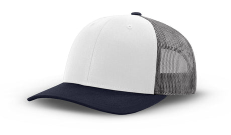 Joe's USA Original Trucker Hat JOE112 - White/Navy/Gray - Main View