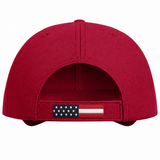 JOE829 Joe's USA Americana Flag Sandwich Cap - Deep Red (Back)