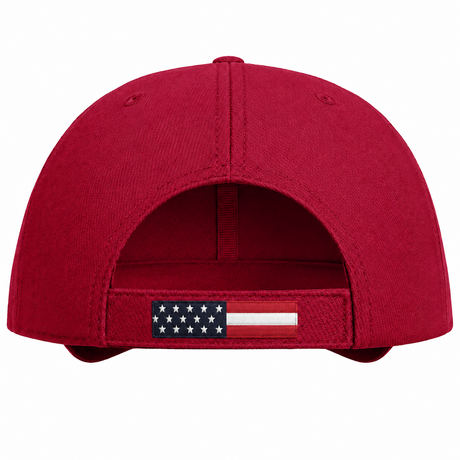 JOE829 Joe's USA Americana Flag Sandwich Cap - Deep Red (Back)