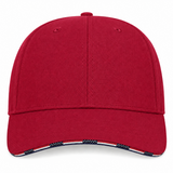 JOE829 Joe's USA Americana Flag Sandwich Cap - Deep Red (Front)