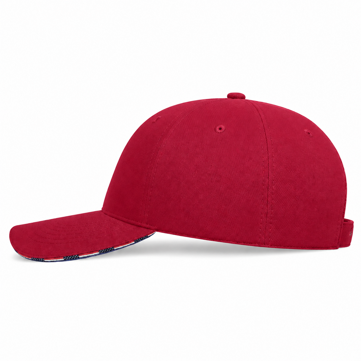 JOE829 Joe's USA Americana Flag Sandwich Cap - Deep Red (Side)