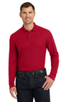 Port Authority K100LS Long Sleeve Core Classic Pique Polo Wholesale Blank