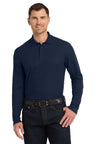 Port Authority K100LS Long Sleeve Core Classic Pique Polo Wholesale Blank
