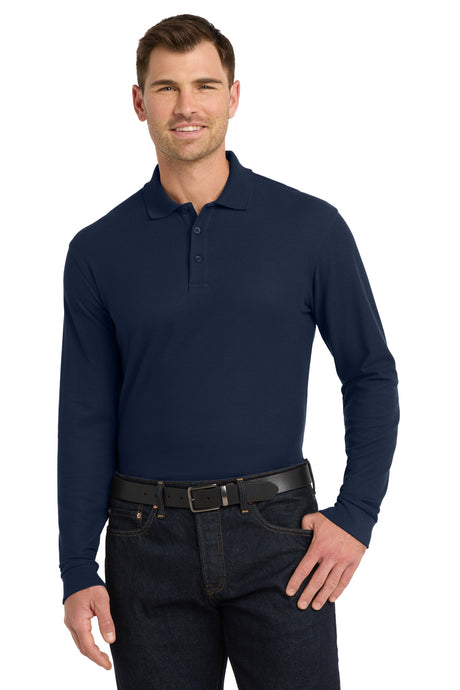 Port Authority K100LS Long Sleeve Core Classic Pique Polo Wholesale Blank