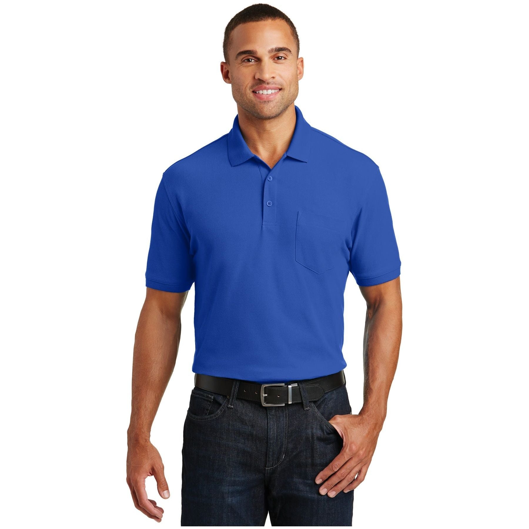 Port Authority ® Core Classic Pique Pocket Polo. K100P - Port Authority K100P Polos/Knits Port Authority True Royal XS