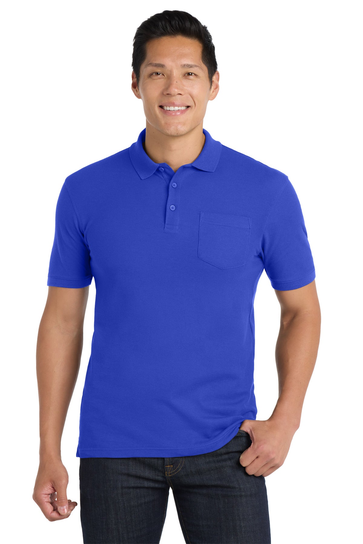 Port Authority K100P Core Classic Pique Pocket Polo Wholesale Blank
