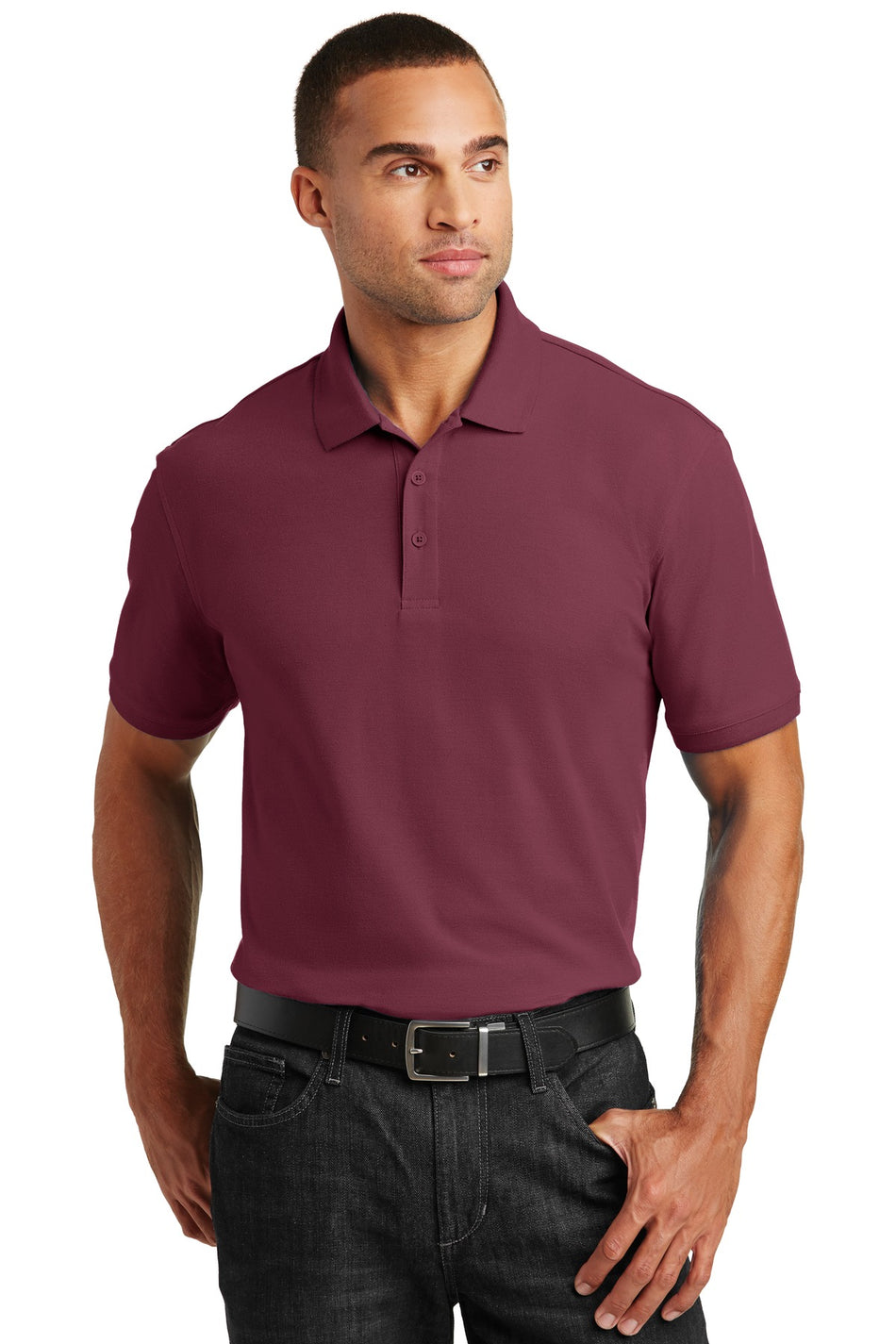 Port Authority ®  Core Classic Pique Polo. K100 - Burgundy - Port Authority K100