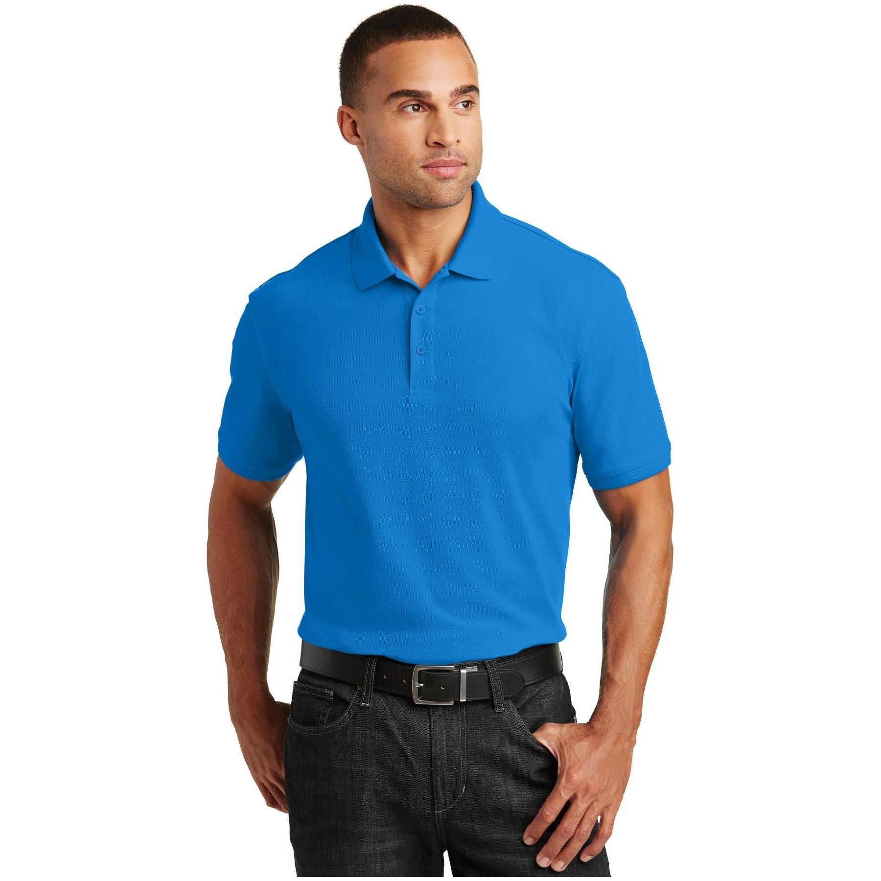 Port Authority ® Core Classic Pique Polo. K100 - Coastal Blue - Port Authority K100 Polos/Knits Port Authority