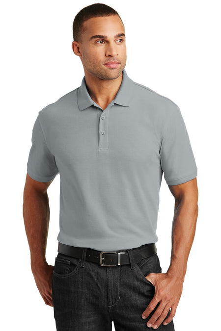 Port Authority ® Core Classic Pique Polo. K100 - Gusty Grey - Port Authority K100 Polos/Knits Port Authority Gusty Grey XS