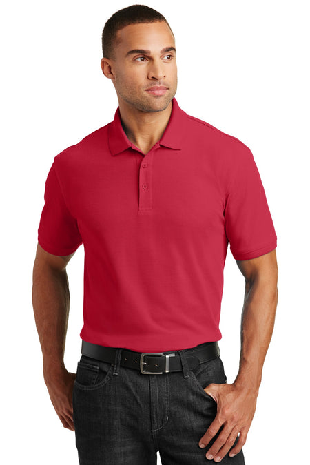 Port Authority ® Core Classic Pique Polo. K100 - Rich Red - Port Authority K100 Polos/Knits Port Authority Rich Red XS