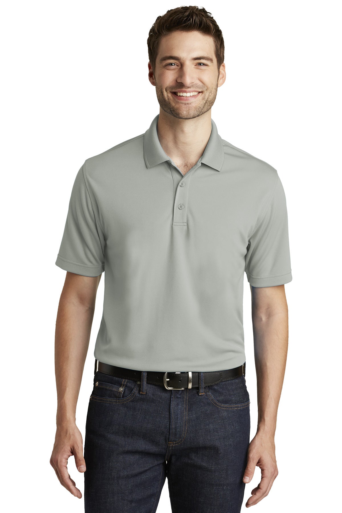 Port Authority ® Dry Zone ® UV Micro-Mesh Polo. K110 - Gusty Grey - Port Authority K110 Polos/Knits Port Authority