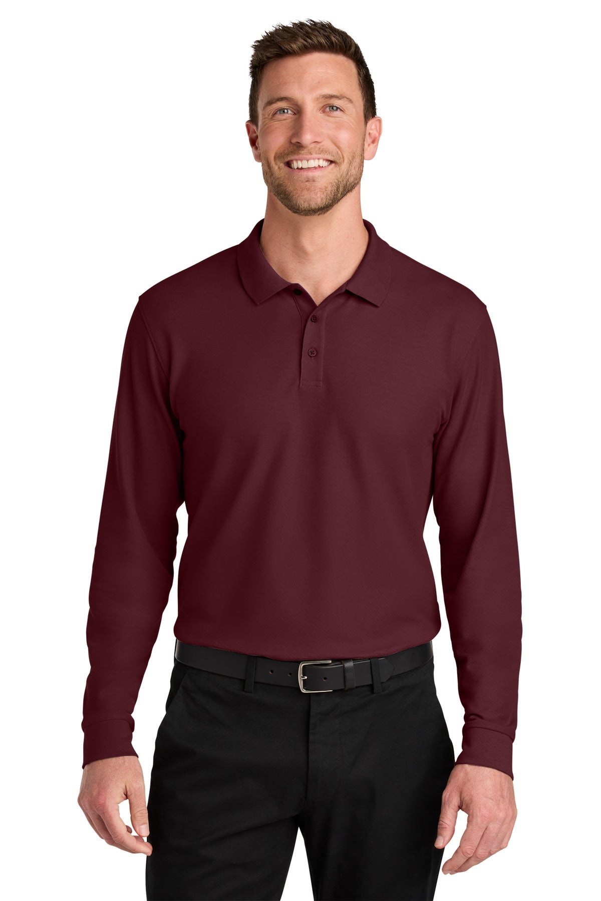 Port Authority K200LS Wearever Signature Pique Long Sleeve Polo Wholesale