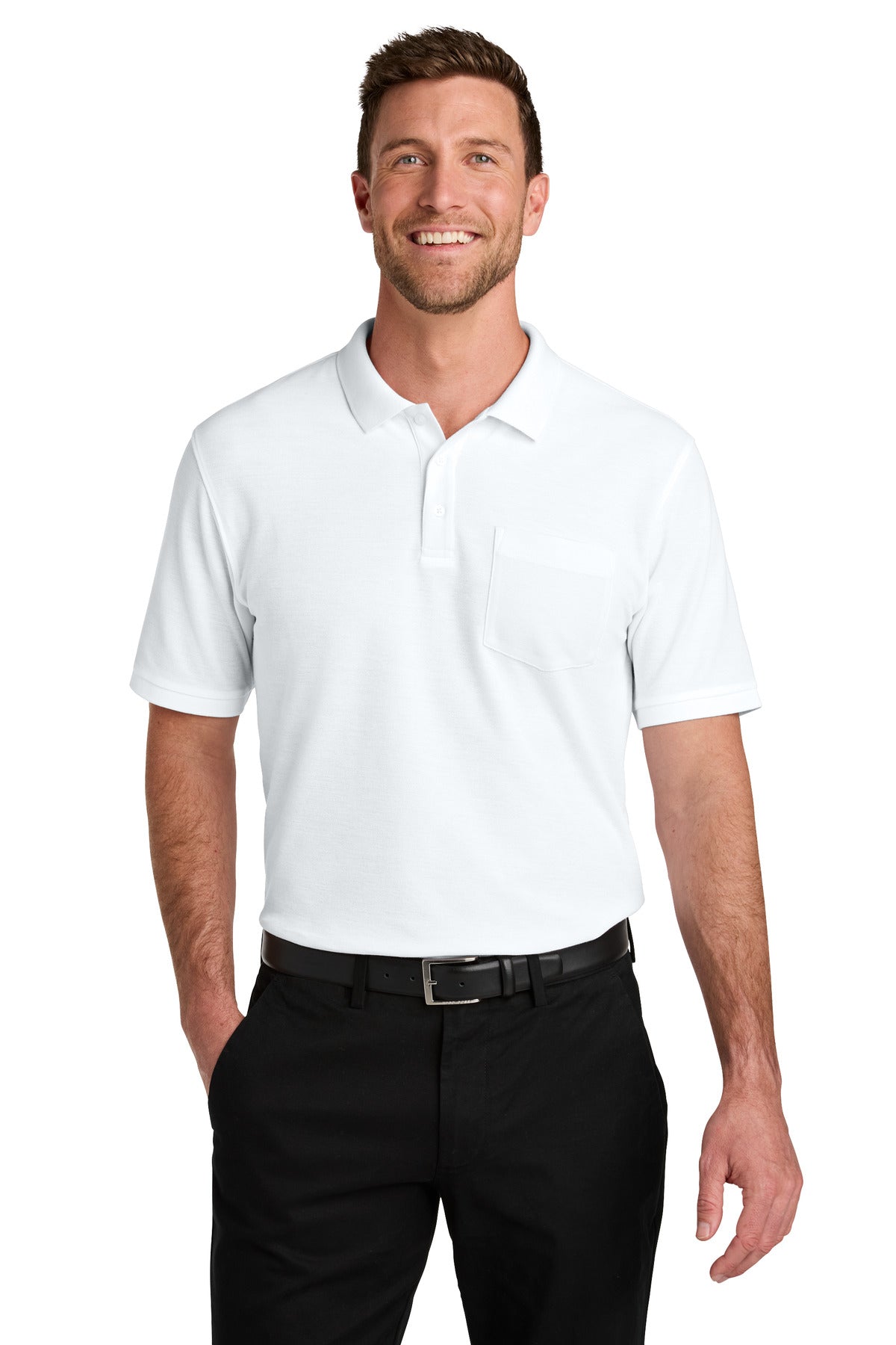 Port Authority K200P Wearever Signature Pique Pocket Polo Wholesale