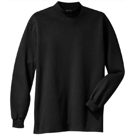 Joe's USA Men's Interlock Knit Mock Turtleneck Joe's USA X-Small Black