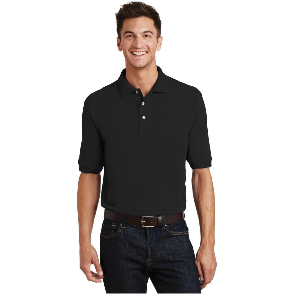 Port Authority ®  Heavyweight Cotton Pique Polo with Pocket.  K420P - Port Authority K420P