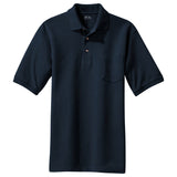 Mens Pique Knit Polo with Pocket Polos/Knits Joe's USA X-Small Navy