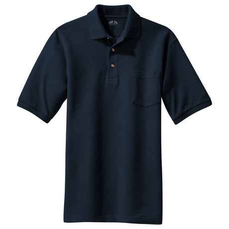 Mens Pique Knit Polo with Pocket Polos/Knits Joe's USA X-Small Navy
