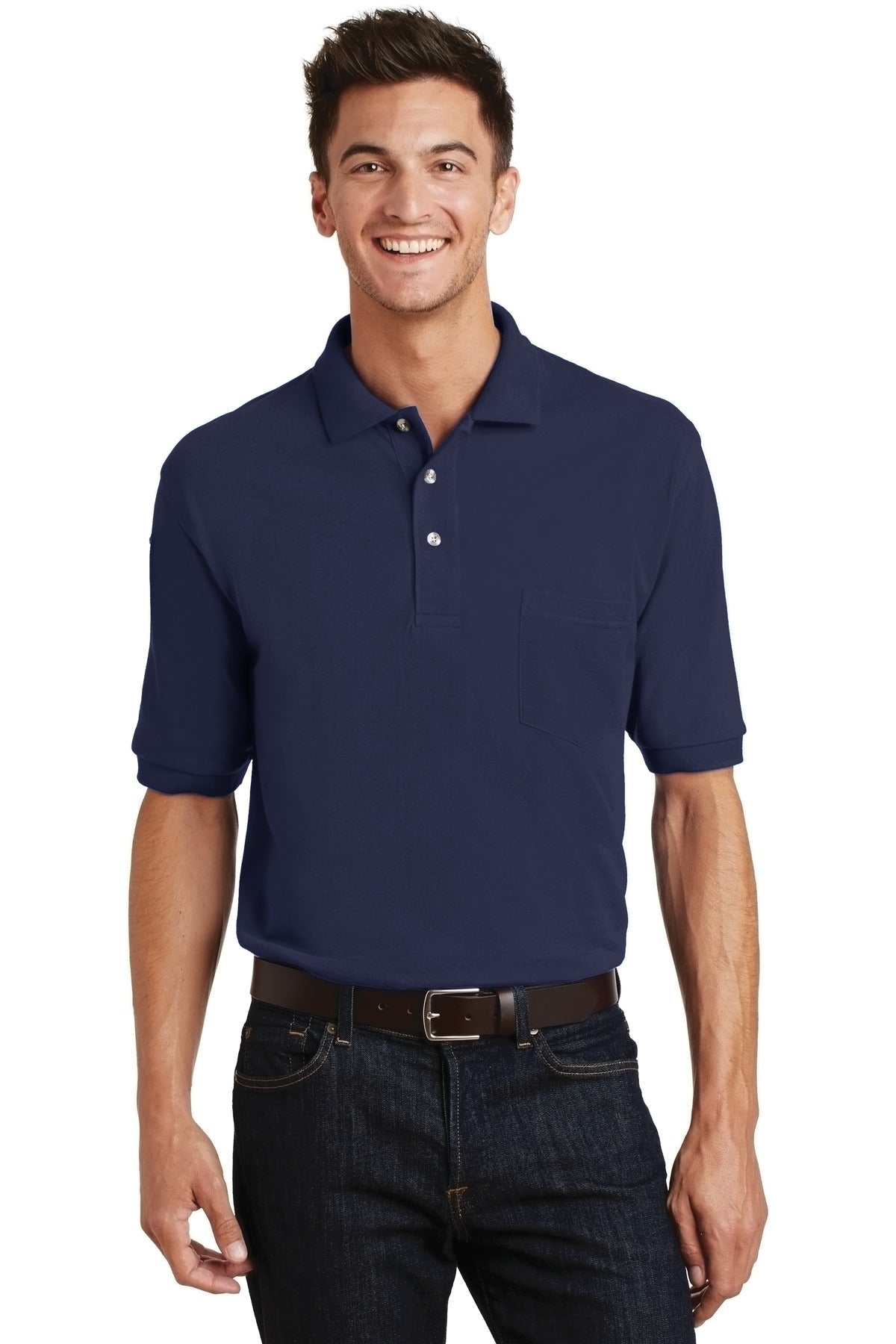 Port Authority ®  Heavyweight Cotton Pique Polo with Pocket.  K420P - Port Authority K420P