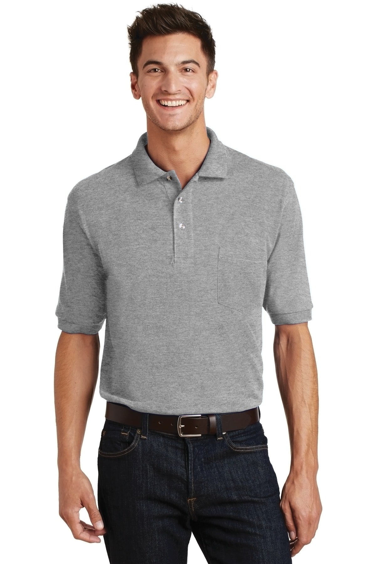 Port Authority K420P Heavyweight Cotton Pique Polo with Pocket Wholesale