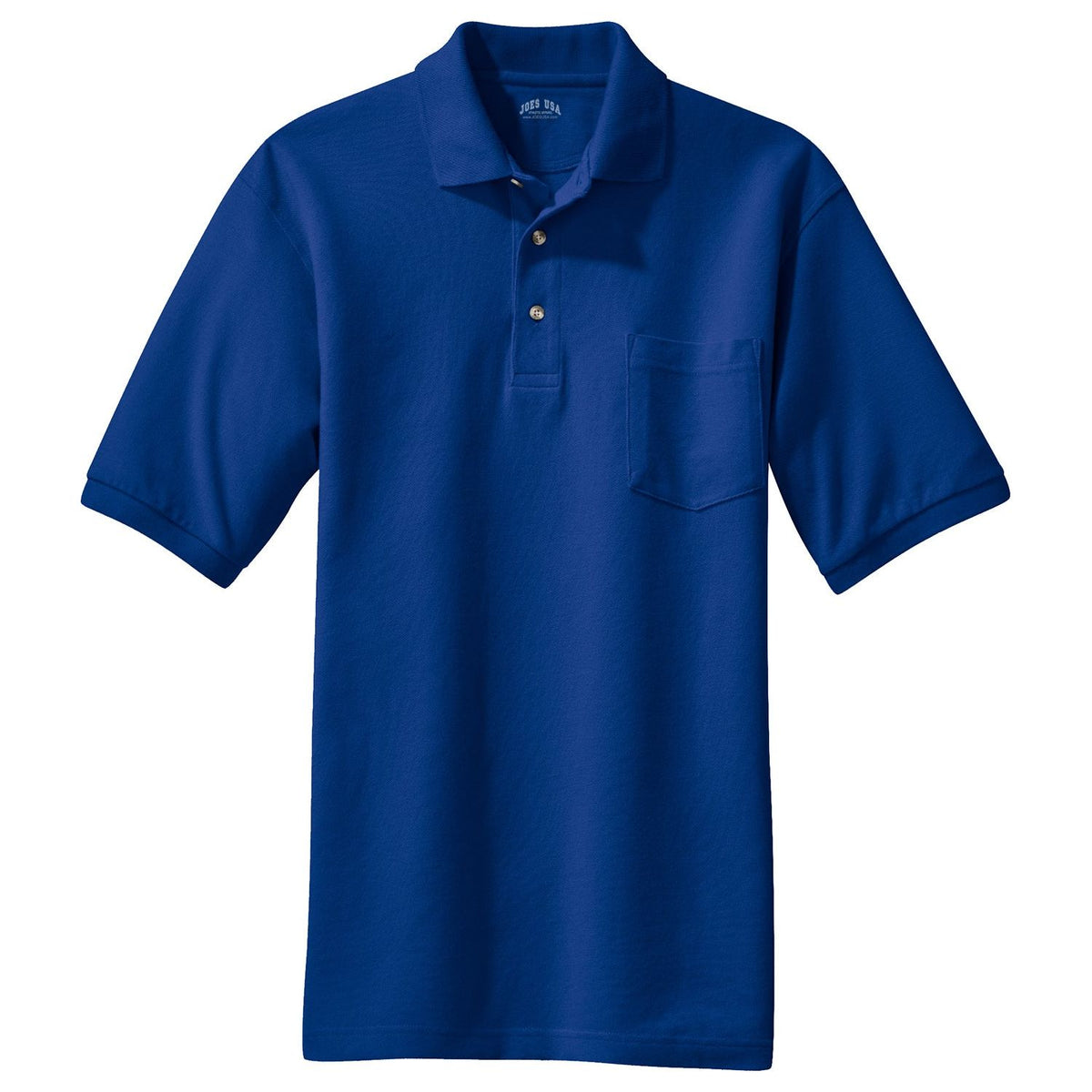 Mens Pique Knit Polo with Pocket Polos/Knits Joe's USA X-Small Royal