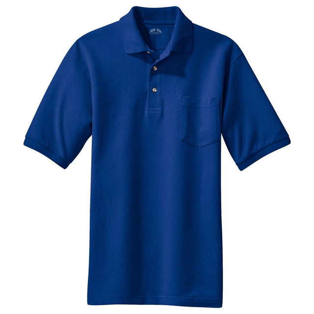 Mens Pique Knit Polo with Pocket Polos/Knits Joe's USA X-Small Royal