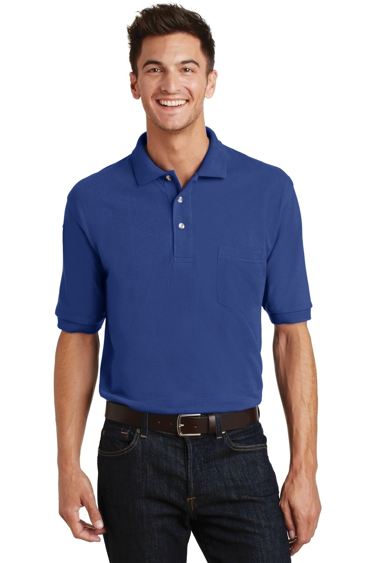 Port Authority ®  Heavyweight Cotton Pique Polo with Pocket.  K420P - Port Authority K420P