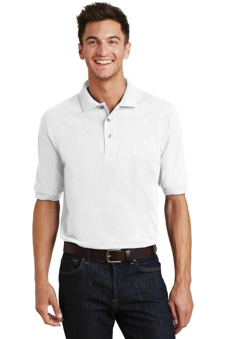 Port Authority ®  Heavyweight Cotton Pique Polo with Pocket.  K420P - Port Authority K420P