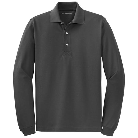 Men's Rapid Dry™ Long Sleeve Polo Polos/Knits Joe's USA Charcoal X-Small