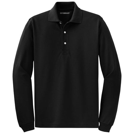 Men's Rapid Dry™ Long Sleeve Polo Polos/Knits Joe's USA Jet Black X-Small